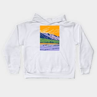 Thompson Falls State Park with the Clark Fork River in Montana USA WPA Poster Art Kids Hoodie